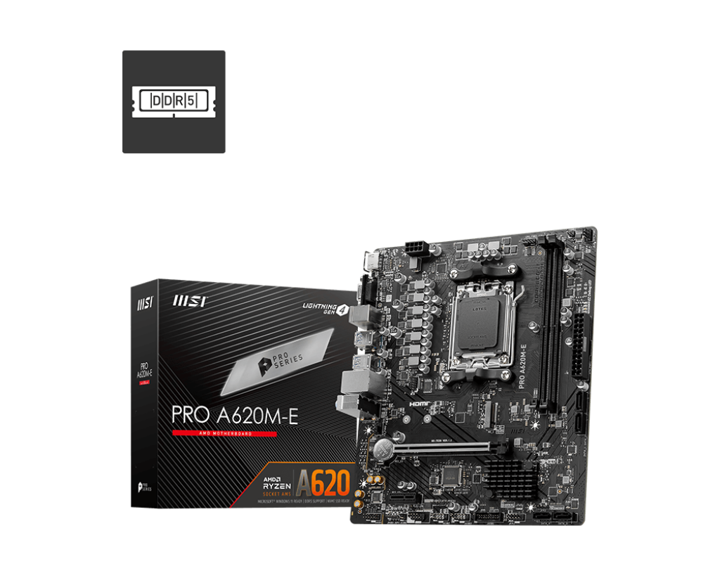 1 MSI PRO A620M-E AMD RYZEN